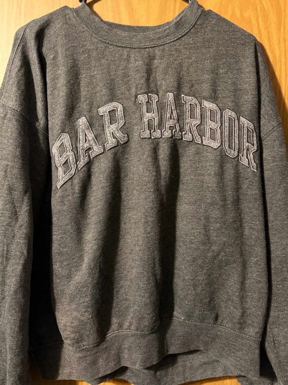 Men's Large Charcoal Gray “Bar Harbor” Crewneck Sweatshirt